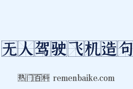 无人驾驶飞机造句是什么意思的图片